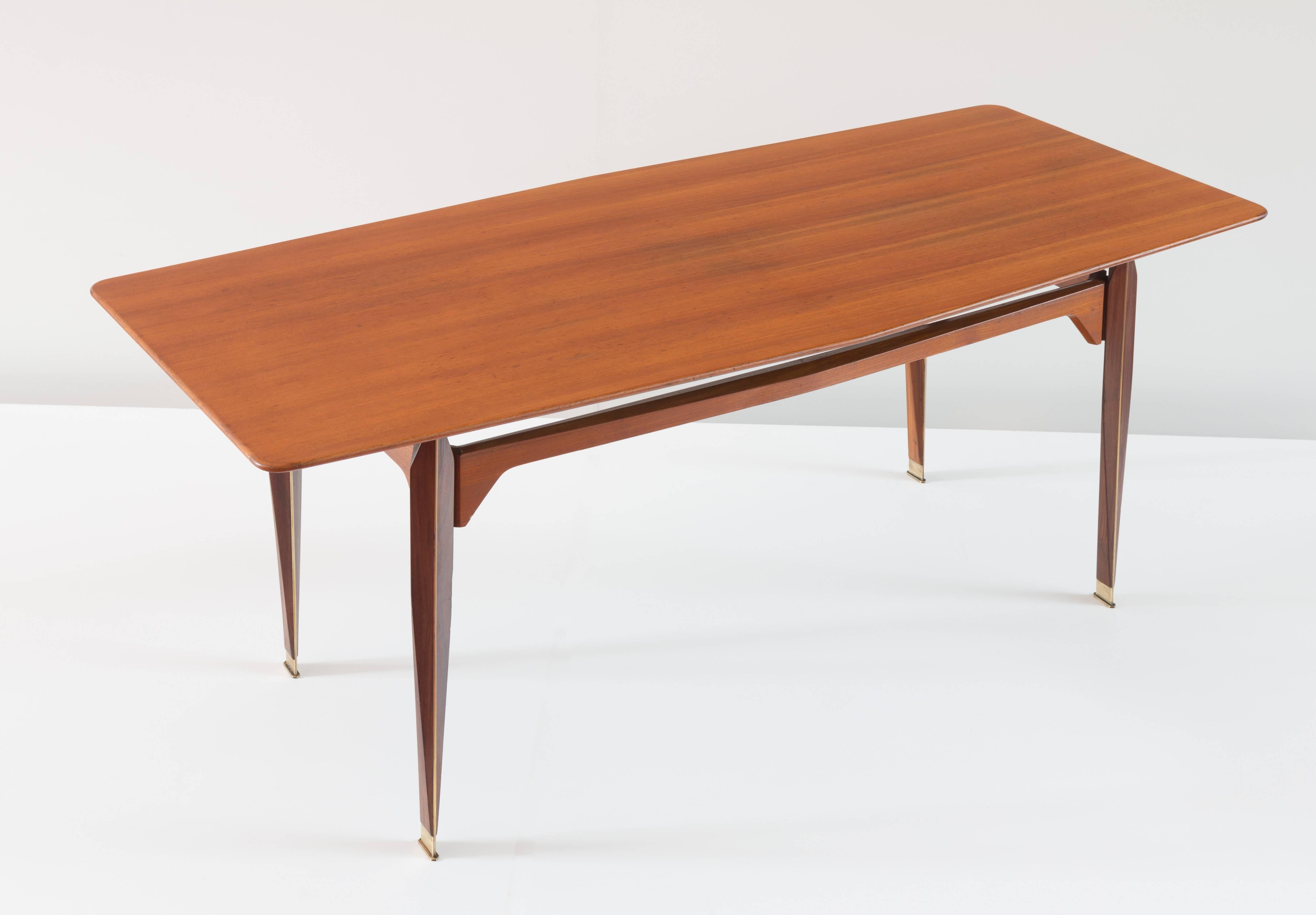 Brass Extremely Rare Dining Table Attributed to Franco Albini, 1953