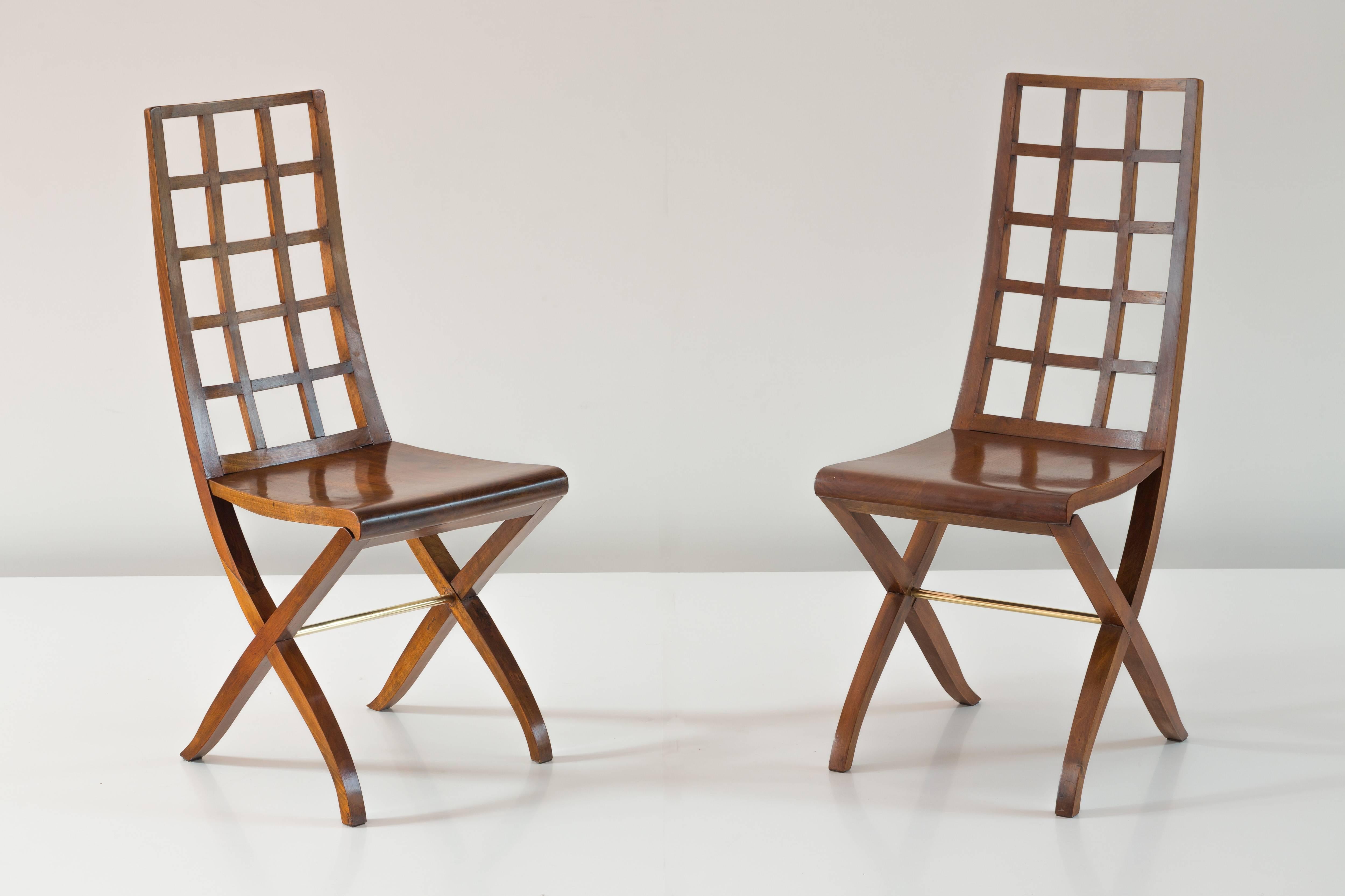 Italian Pair of Maurizio Tempestini Sculptural Chairs, 1940