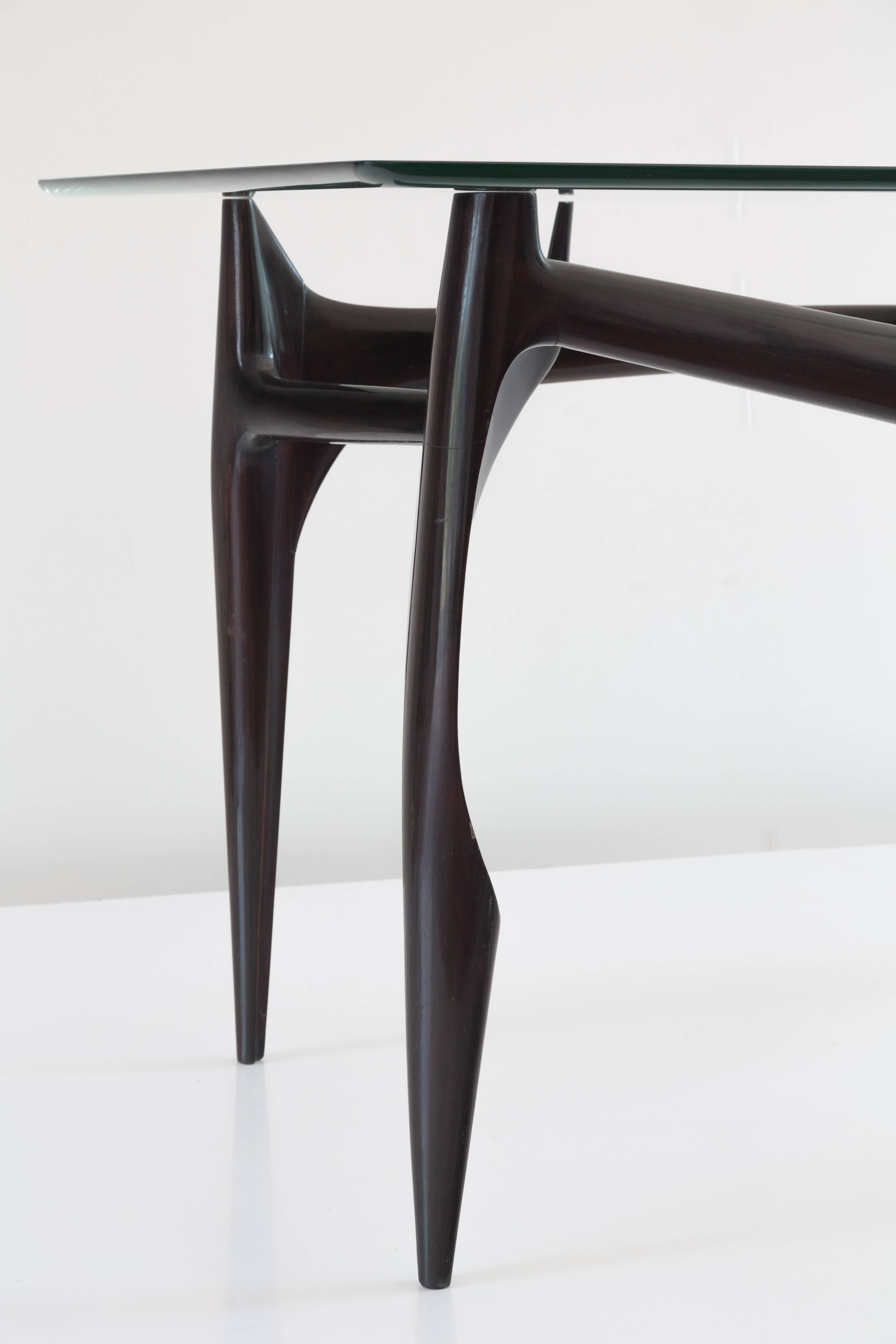 Italian Important and Sculptural Unique Ico Parisi and Fontana Arte Dining Table, 1950