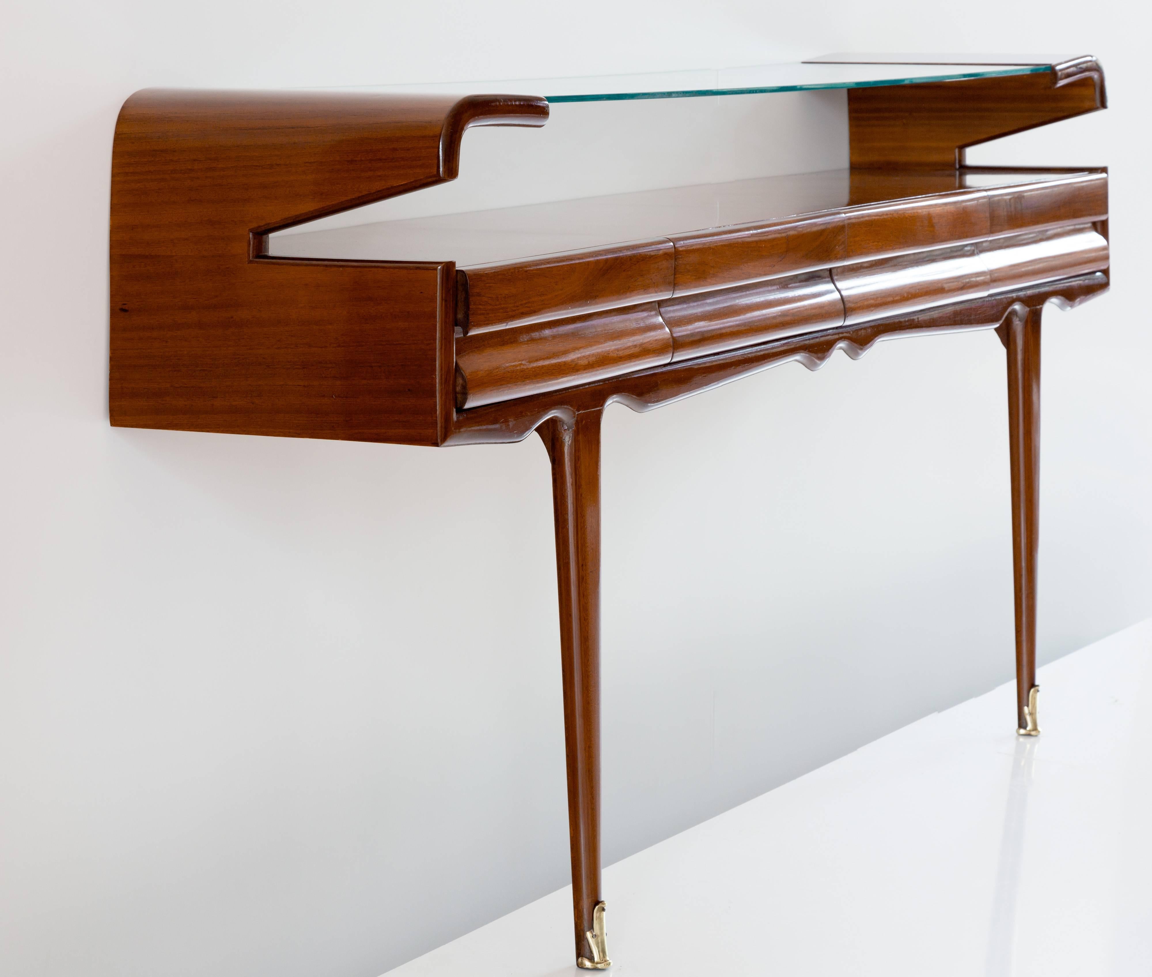 Modern Large Italian Console with Four Drawers by Dassi, 1955