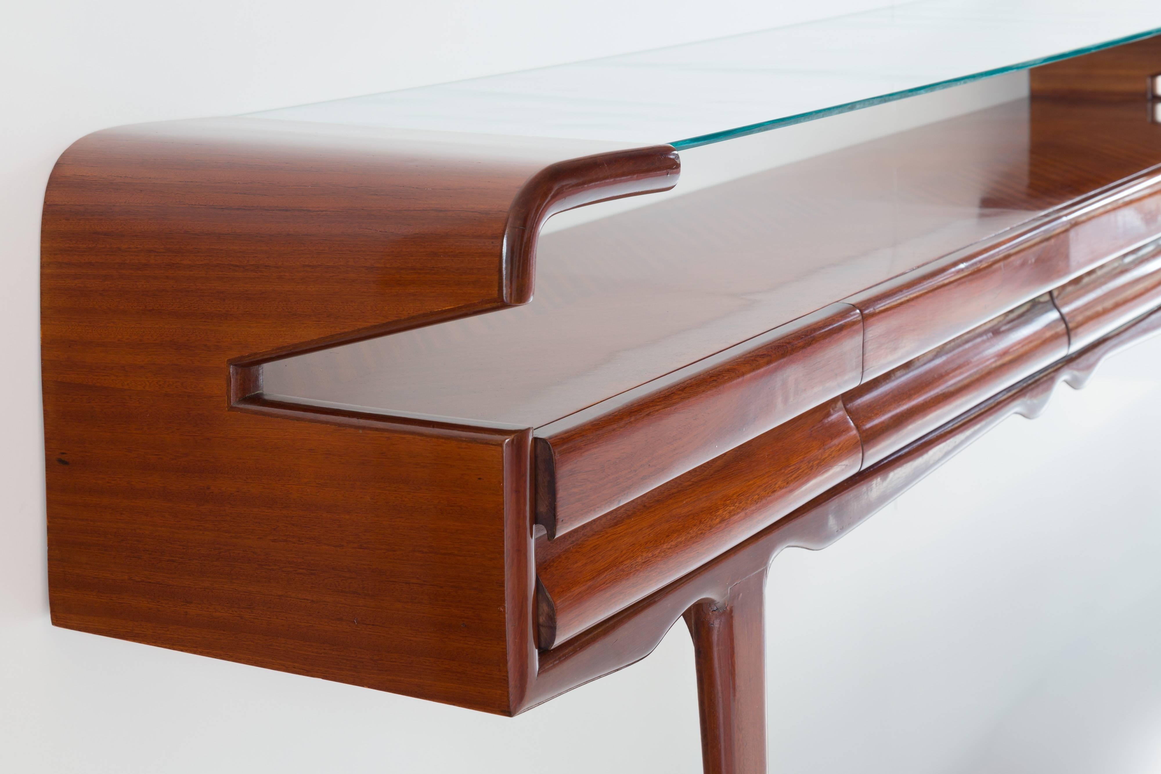 Mid-20th Century Large Italian Console with Four Drawers by Dassi, 1955