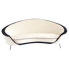 large Ico Parisi 812 three seat sofa, prototype, executed by A. Colombo 1953