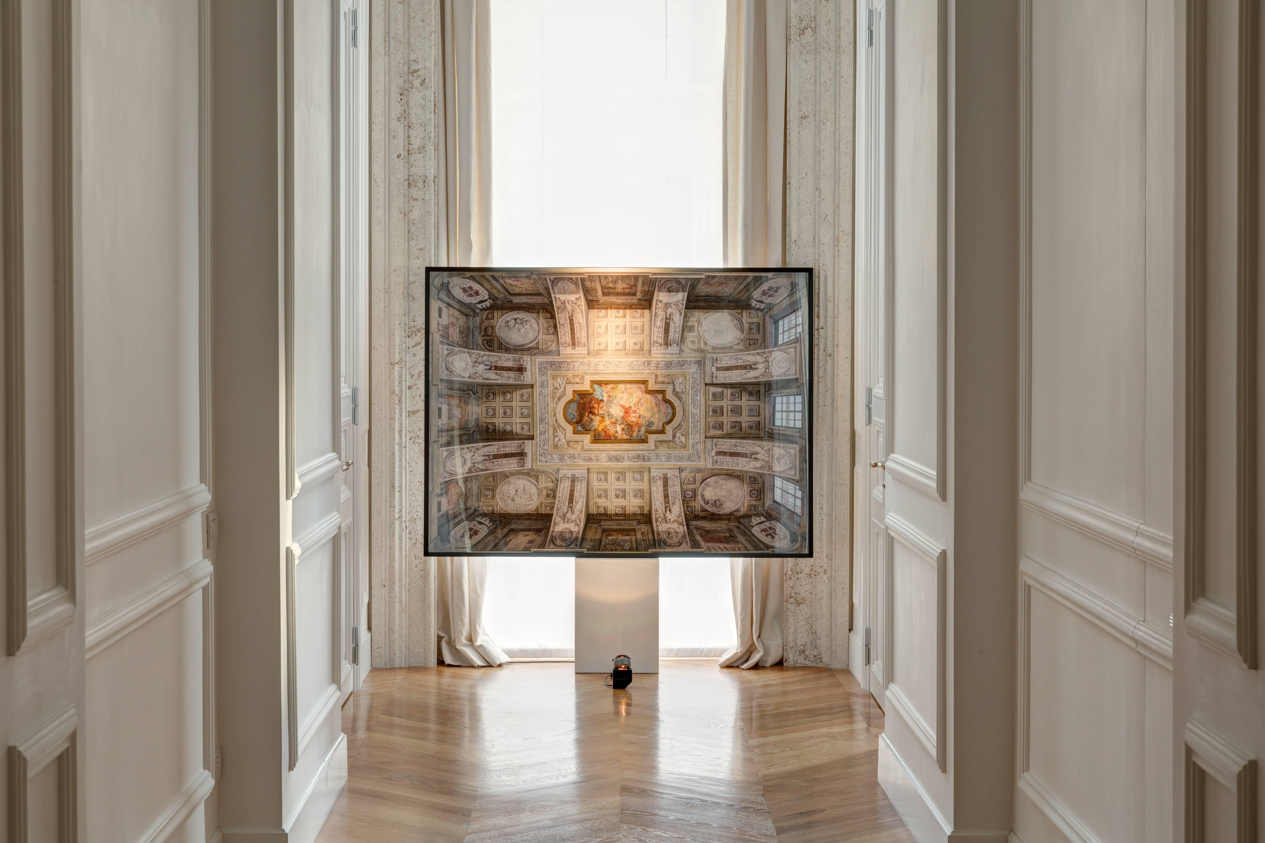 Carlo Carossio
Palazzo Madama, soffitto ,Torino, 2017

From series Grande Bellezza for Compendio Gallery, Roma
Fuji ultra HD
Edition of 10 +2 ap
Measures: 160 x 120 cm
signed and numbered on verso by the artist
Measures available also:
100