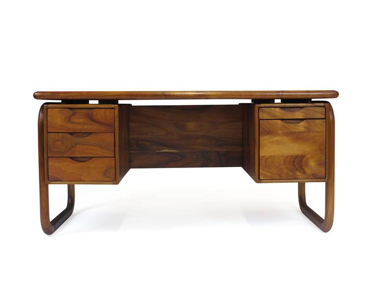 California Studio Handcrafted Koa Desk at 1stdibs