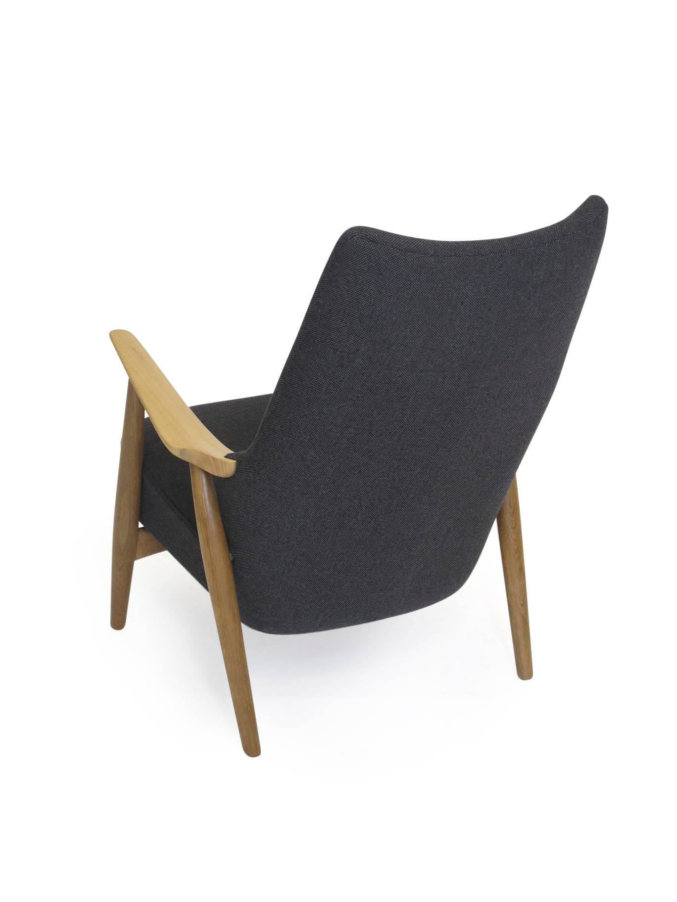 Beech Hans Wegner High Back Lounge Chair