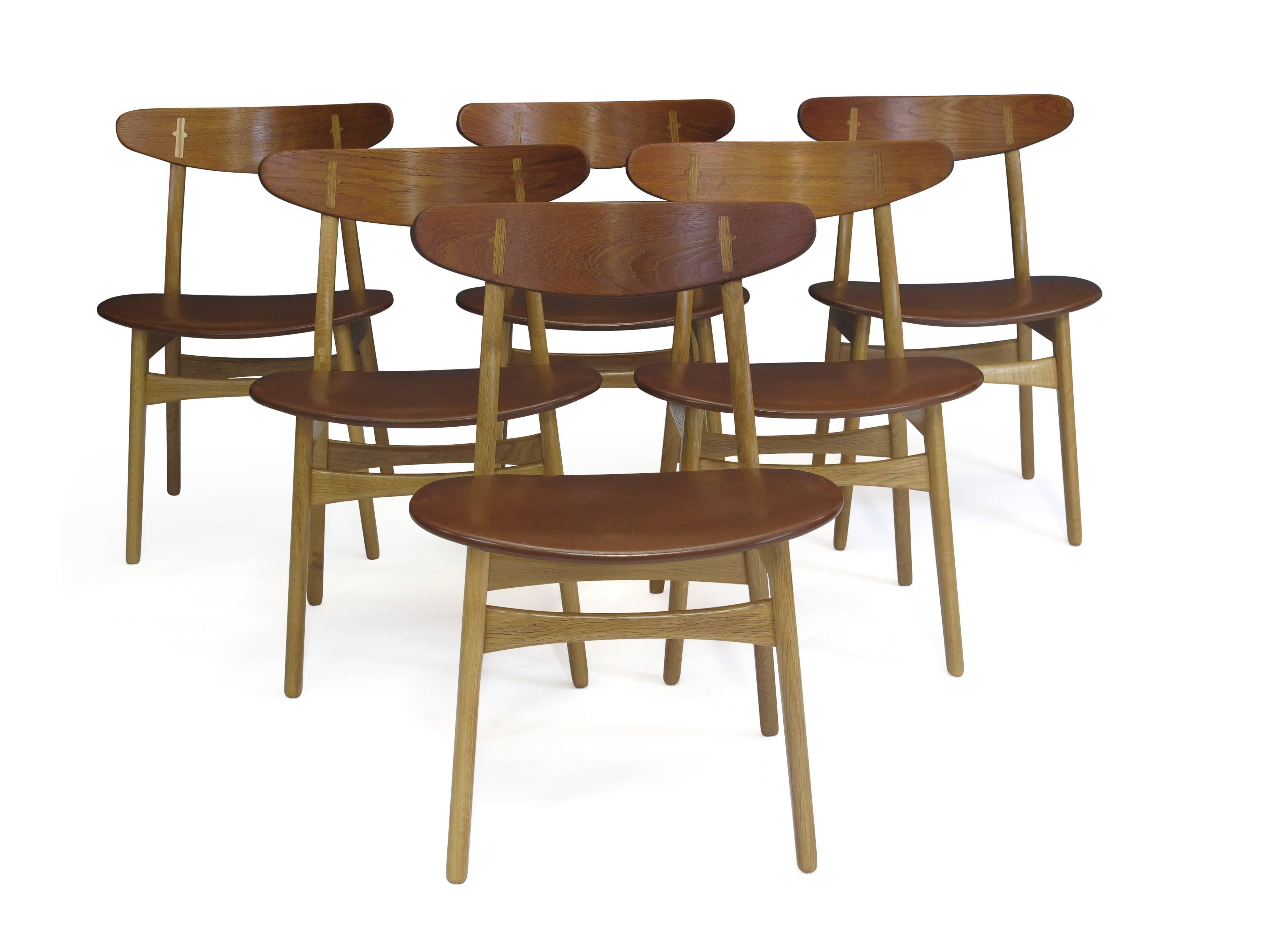 Danish Six Hans Wegner CH30 Dining Chairs