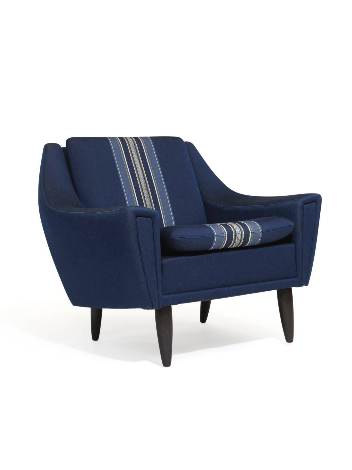 Scandinavian Modern Danish Upholstered Lounge Chairs