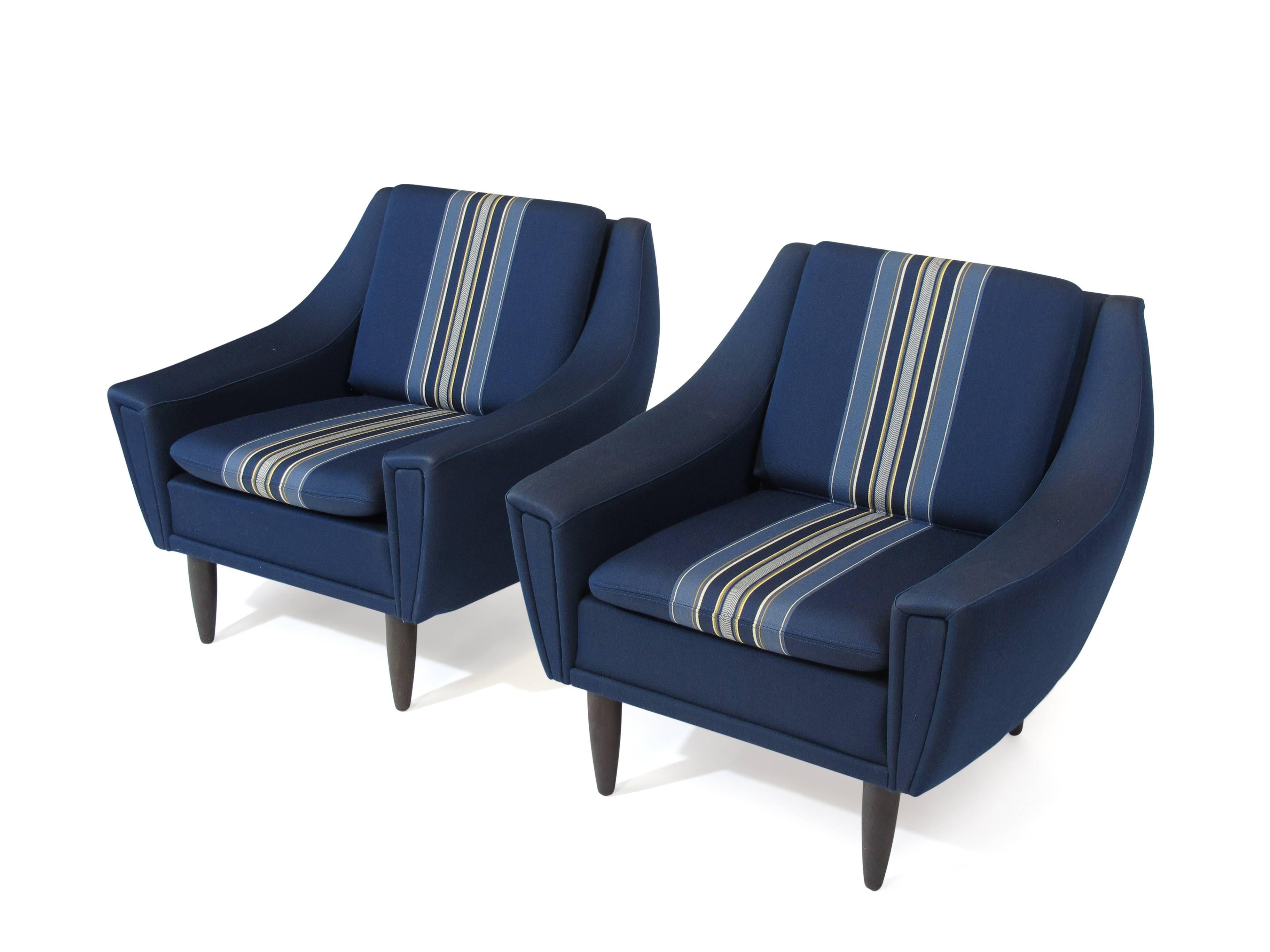 Danish Upholstered Lounge Chairs 1