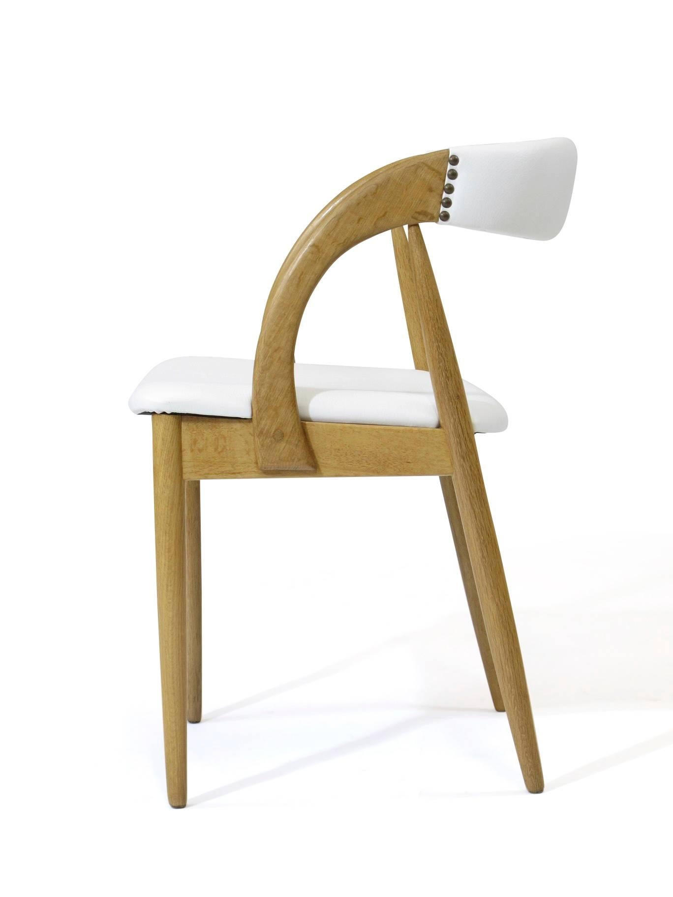 oak and white dining chairs