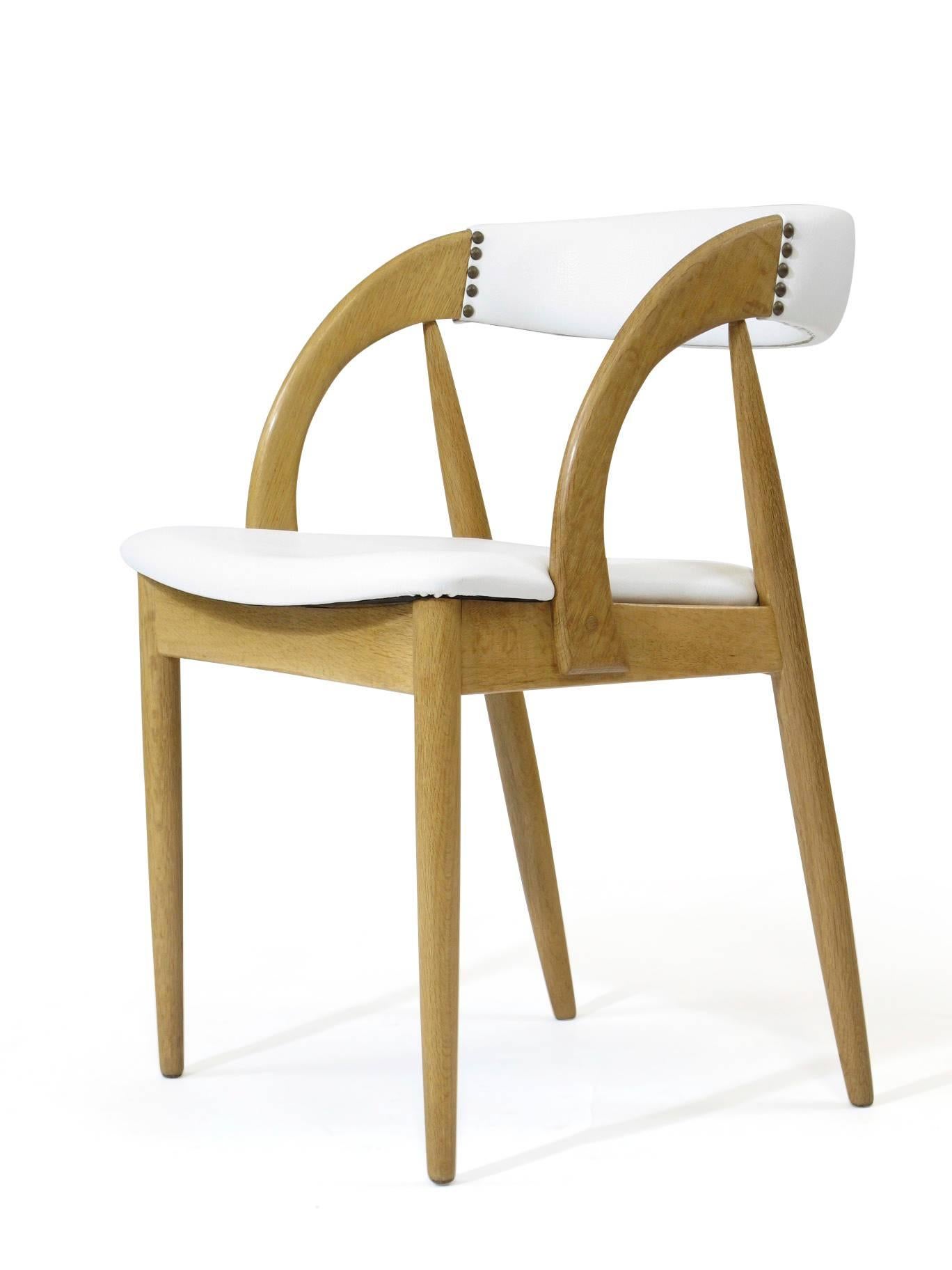 white and oak dining chairs