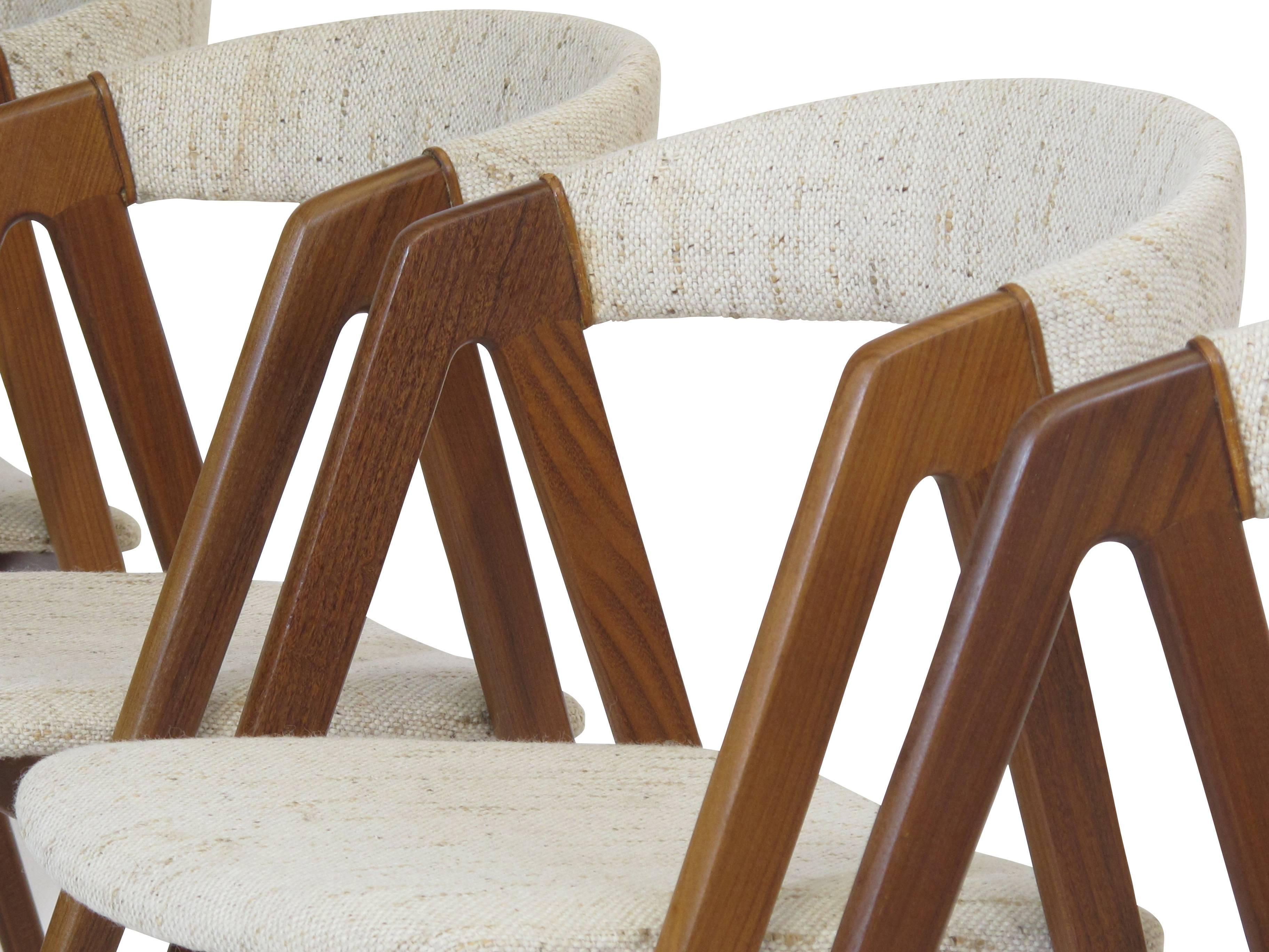 Six Midcentury Danish Walnut Danish Dining Chairs 3