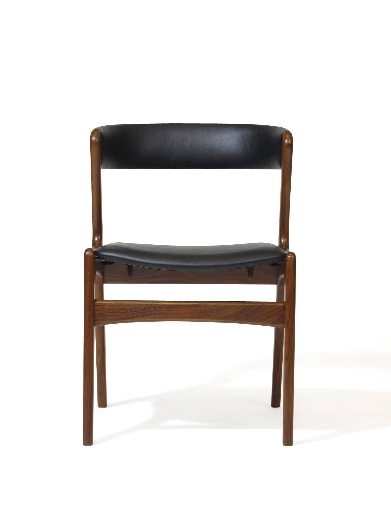 Scandinavian Modern Danish Curved Back Dining Chairs