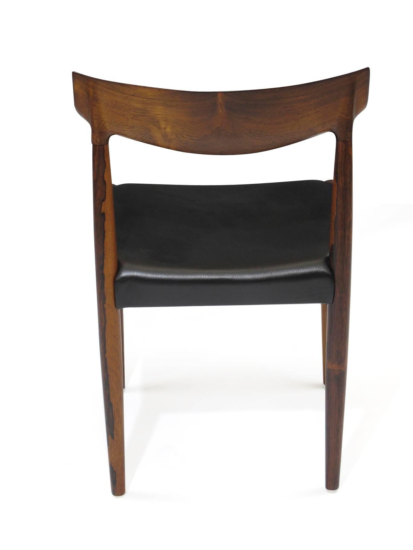 Scandinavian Modern Knud Faerch Danish Rosewood Dining Chairs For Sale