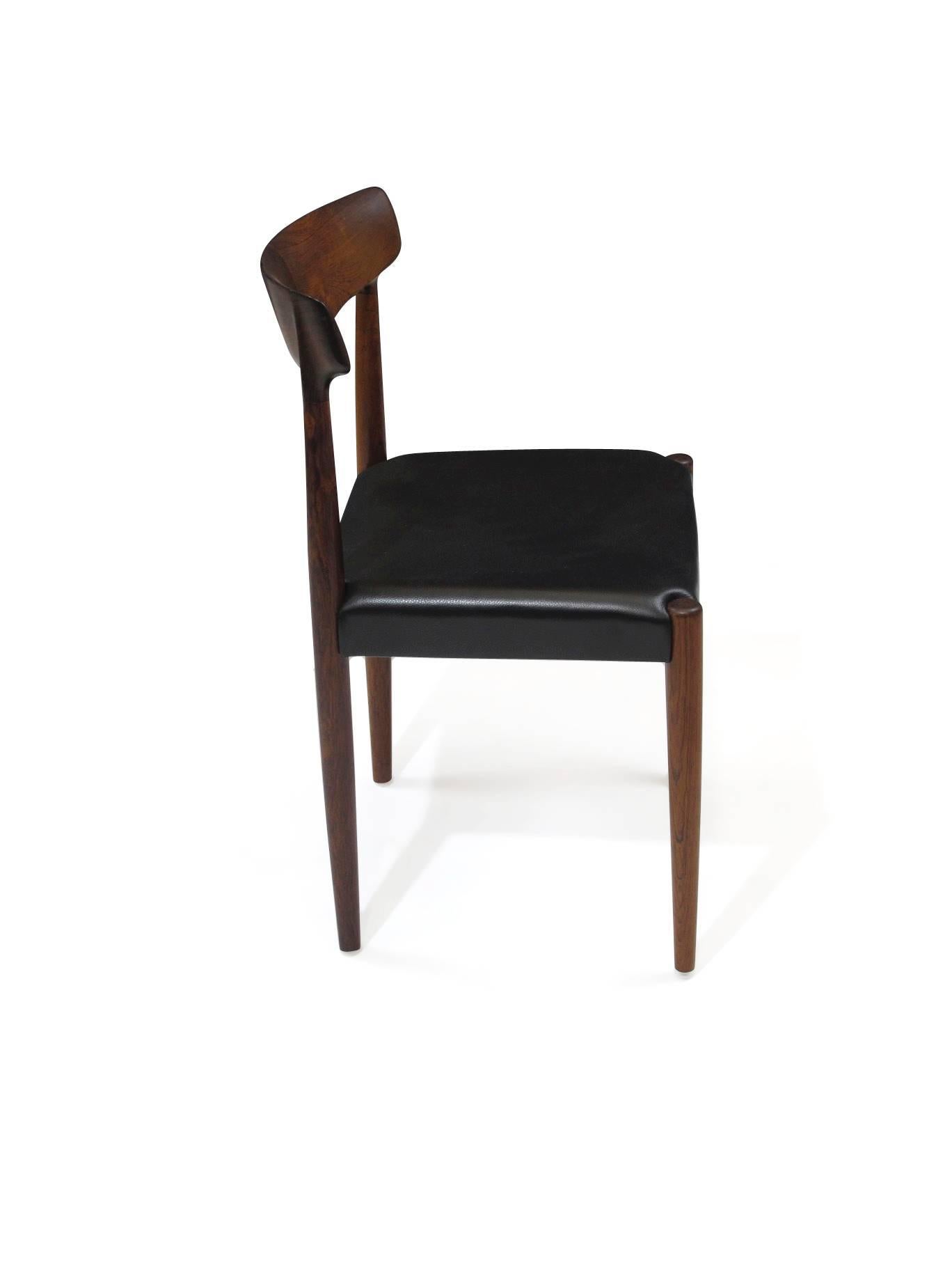 Knud Faerch Danish Rosewood Dining Chairs In Excellent Condition For Sale In Oakland, CA