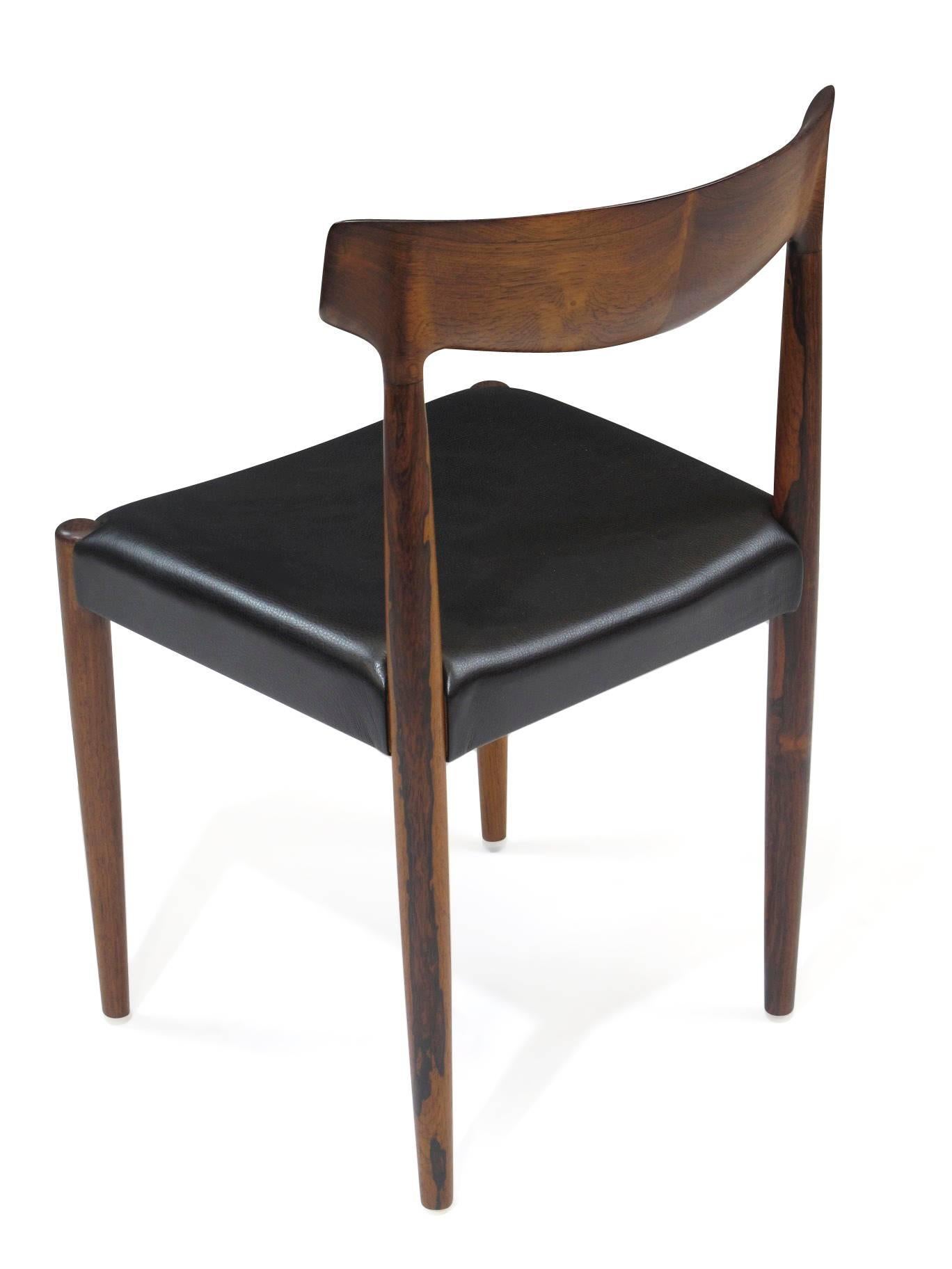 Mid-20th Century Knud Faerch Danish Rosewood Dining Chairs For Sale