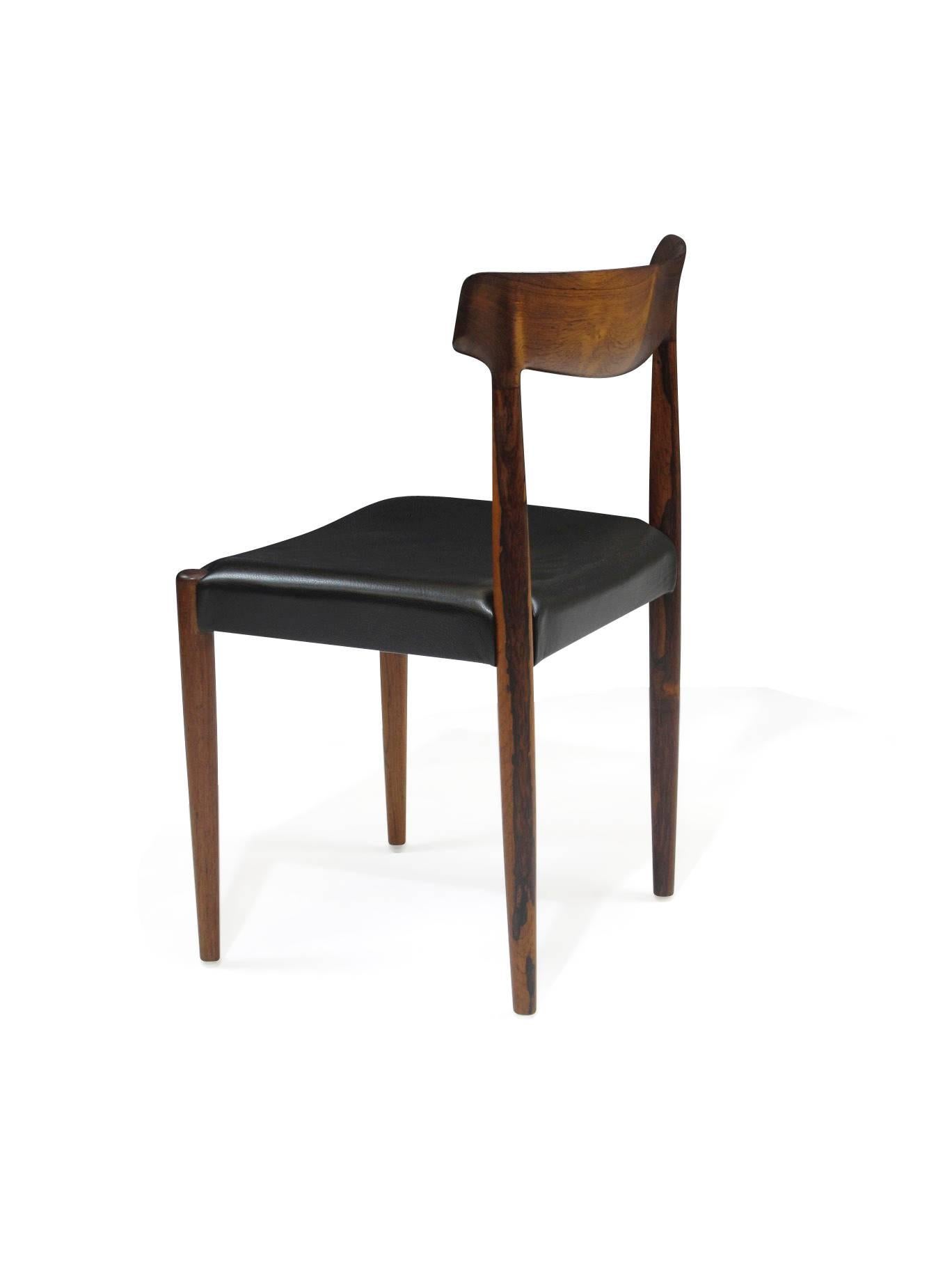 Knud Faerch Danish Rosewood Dining Chairs For Sale 2