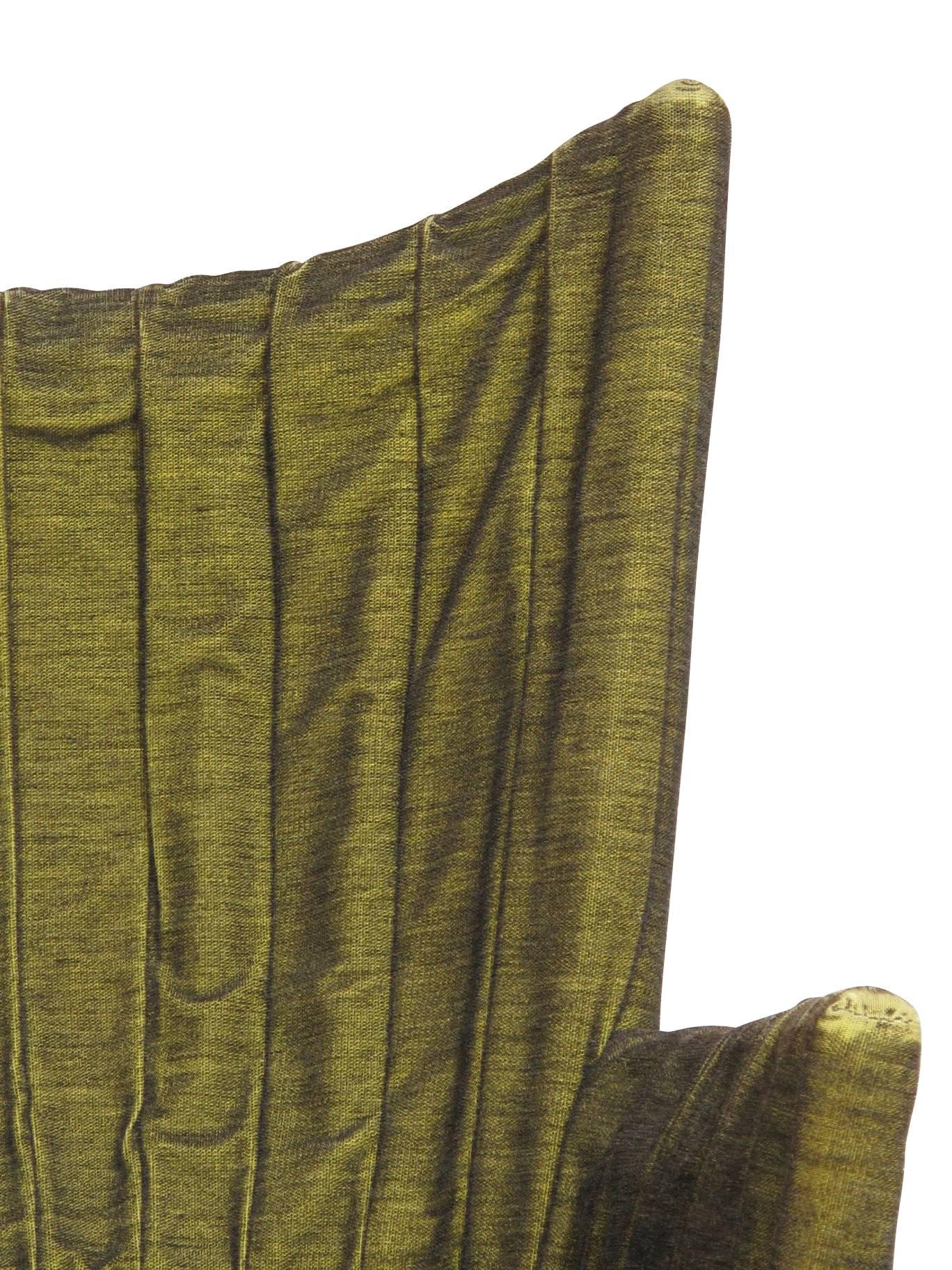 Italian Settee & Pair of Lounge Chairs - Original Horsehair Fabric on Brass 2