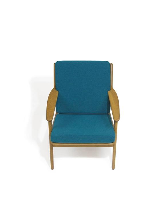Scandinavian Modern Poul Volther Danish Oak Lounge Chair For Sale
