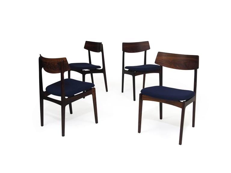 Solid Rosewood Danish Chairs For Sale at 1stDibs