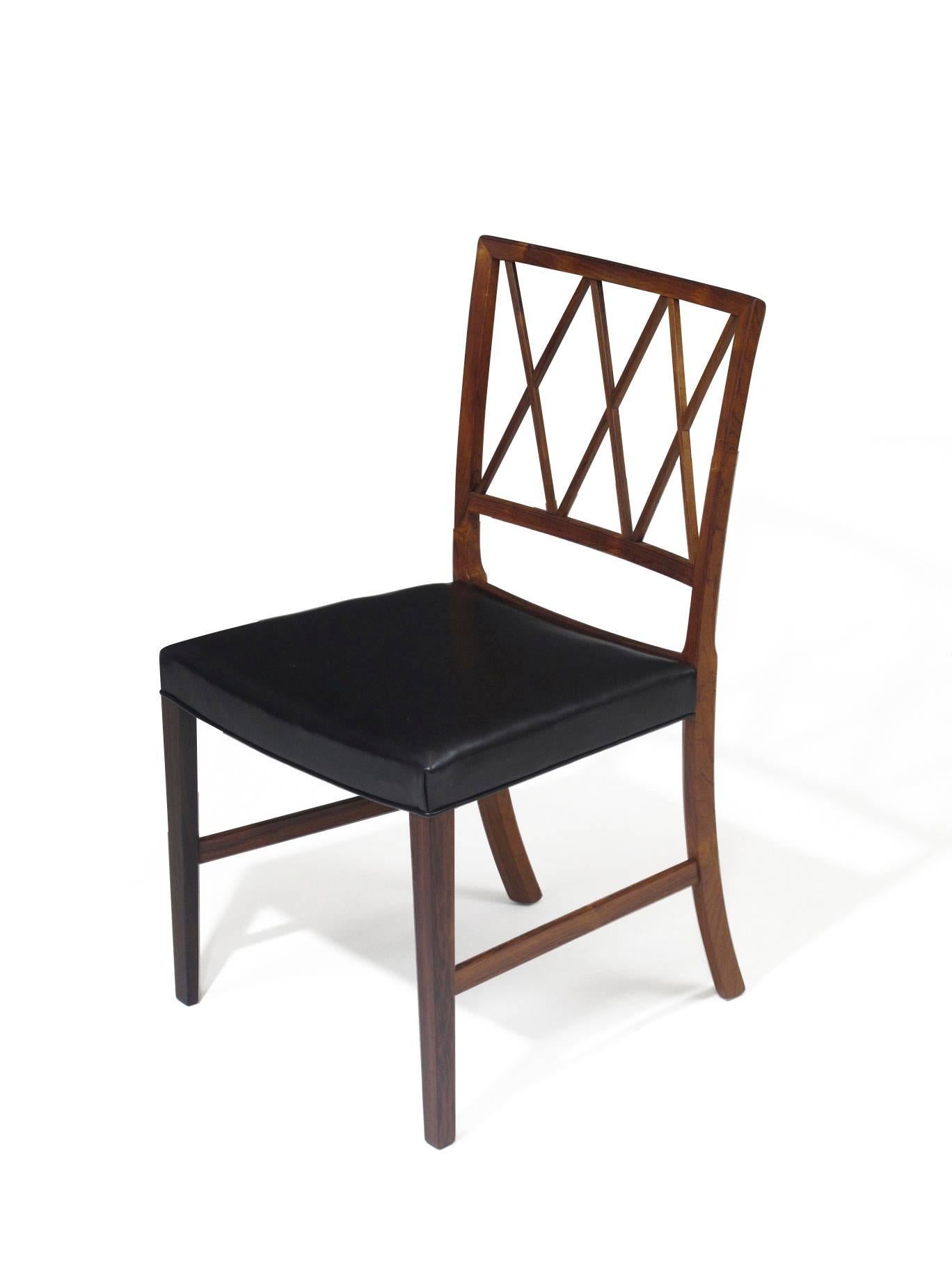 Ole Wanscher for AJ Iversen Rosewood Dining Chairs In Excellent Condition For Sale In Oakland, CA