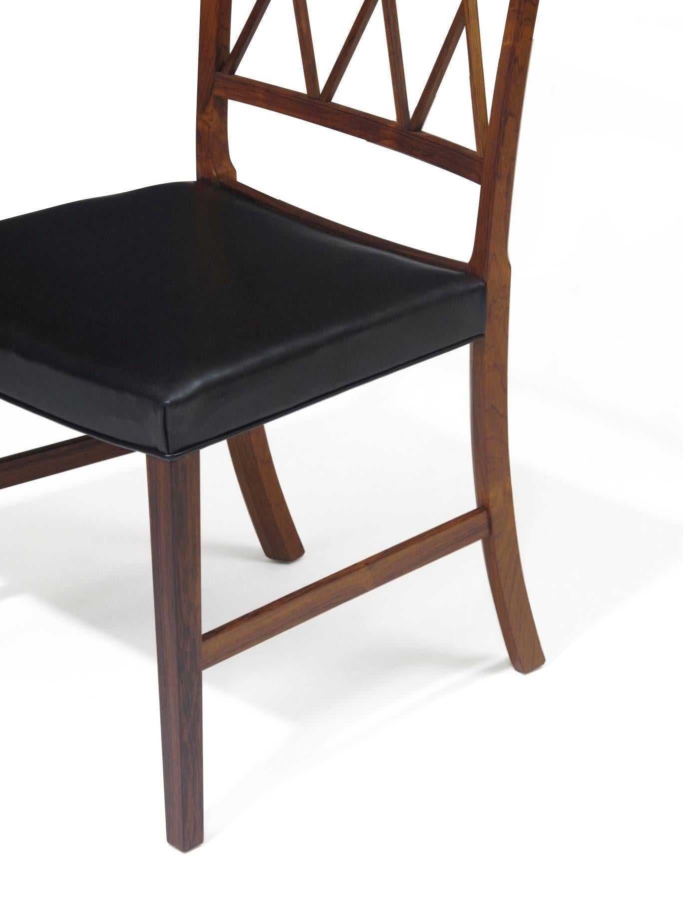 20th Century Ole Wanscher for AJ Iversen Rosewood Dining Chairs For Sale