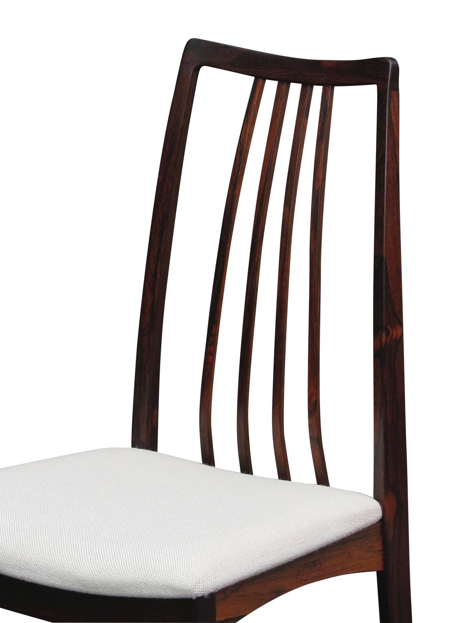  Kofod Larsen Danish Rosewood Dining Chairs  In Excellent Condition In Oakland, CA