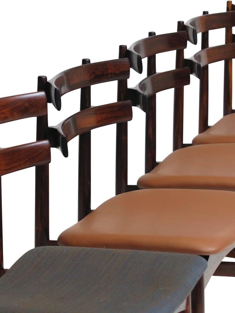 Oiled Poul Hundevad Sculpted Dining Chairs
