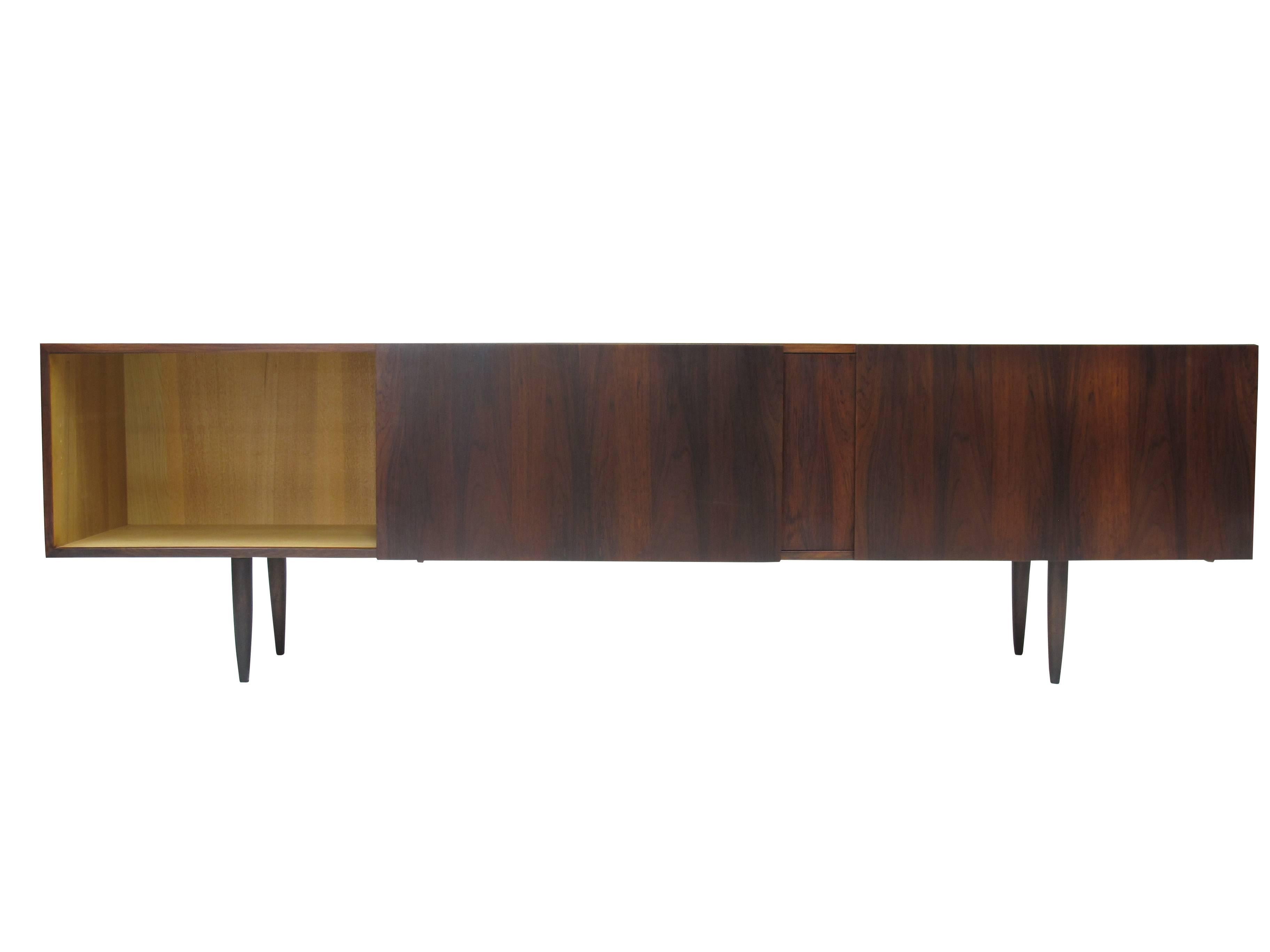 Oiled Ib Kofod-Larsen Brazilian Rosewood Sideboard