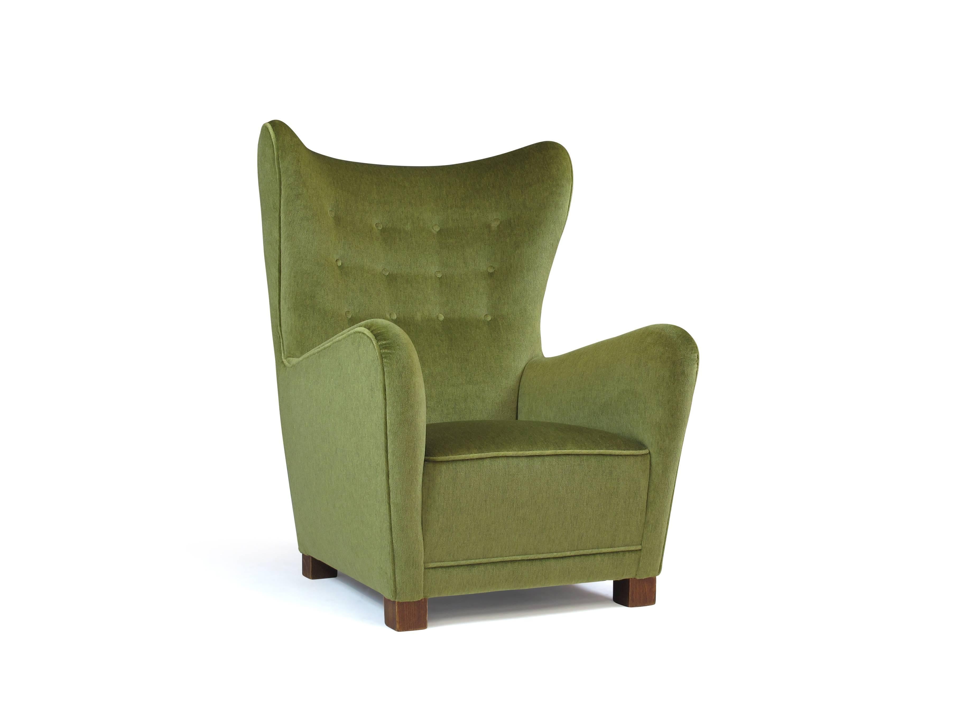 green high back chairs