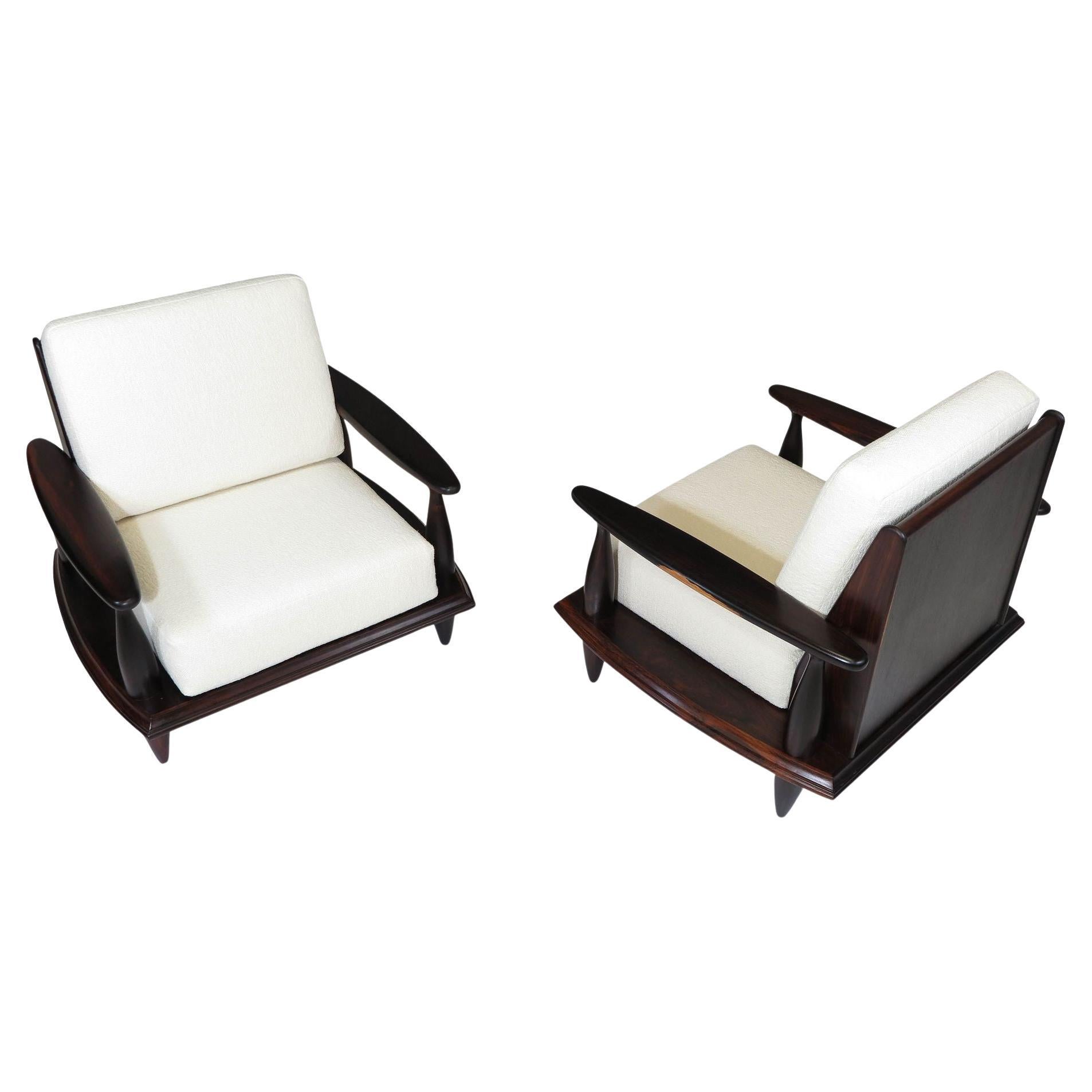 Liceu de Artes e Ofícios Brazilian Rosewood Lounge Chairs