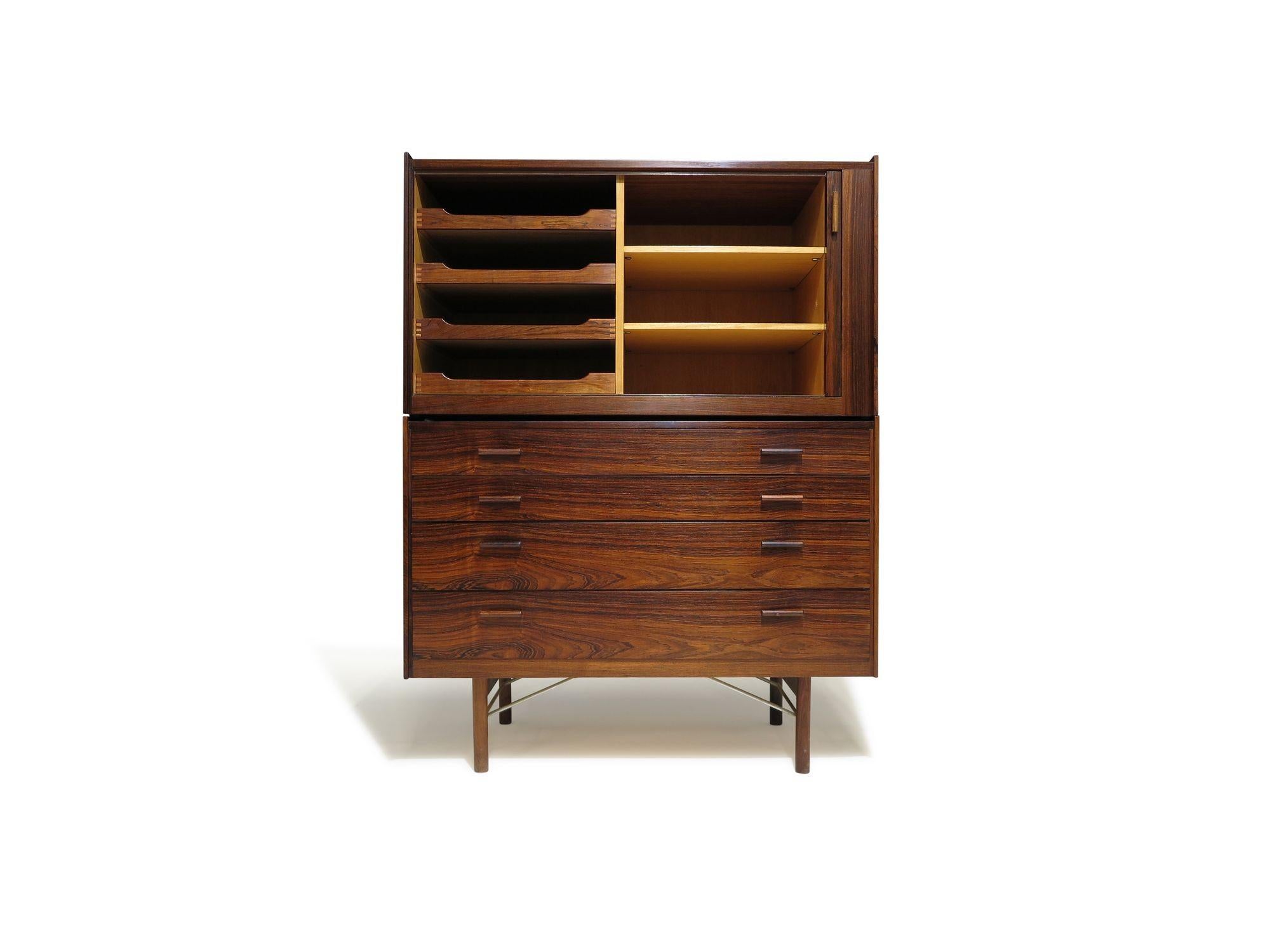 Scandinavian Modern Ib Kofod Larsen for Brandi Moblefabrik Rosewood Cabinet For Sale