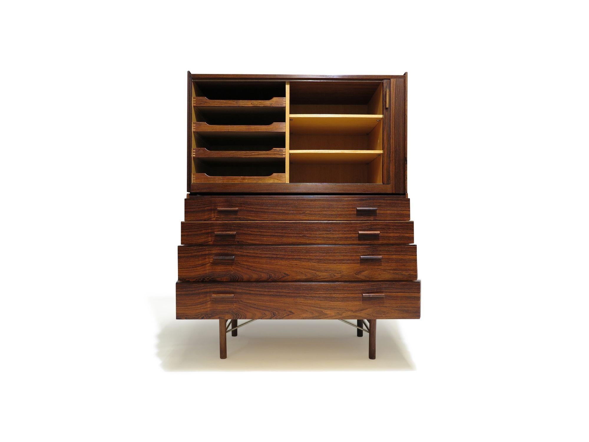 Danish Ib Kofod Larsen for Brandi Moblefabrik Rosewood Cabinet For Sale