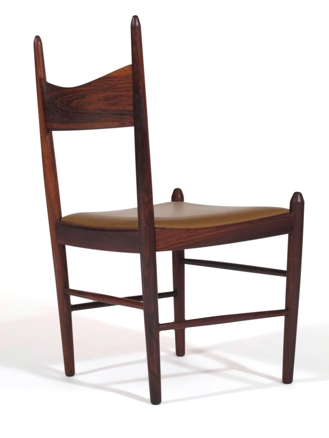16 Vestervig Eriksen Rosewood Danish Dining Chairs In Excellent Condition In Oakland, CA