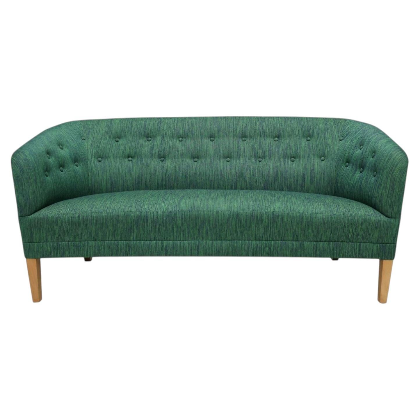 Ludvig Pontoppidan Danish Cabinetmaker Wool Sofa, circa 1940 For Sale