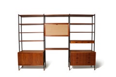 Danish Modern Teak Free-Standing Wall Unit with Bar by Lyby Møbelfabrik