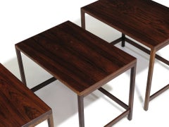 Dänisch-moderne Satztische aus brasilianischem Palisander, 3er-Set