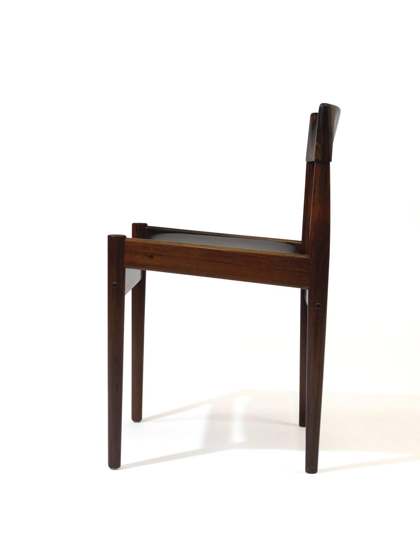 Leather 10 Grete Jalk for P. Jeppesens Mid-century Danish Rosewood Danish Dining Chairs
