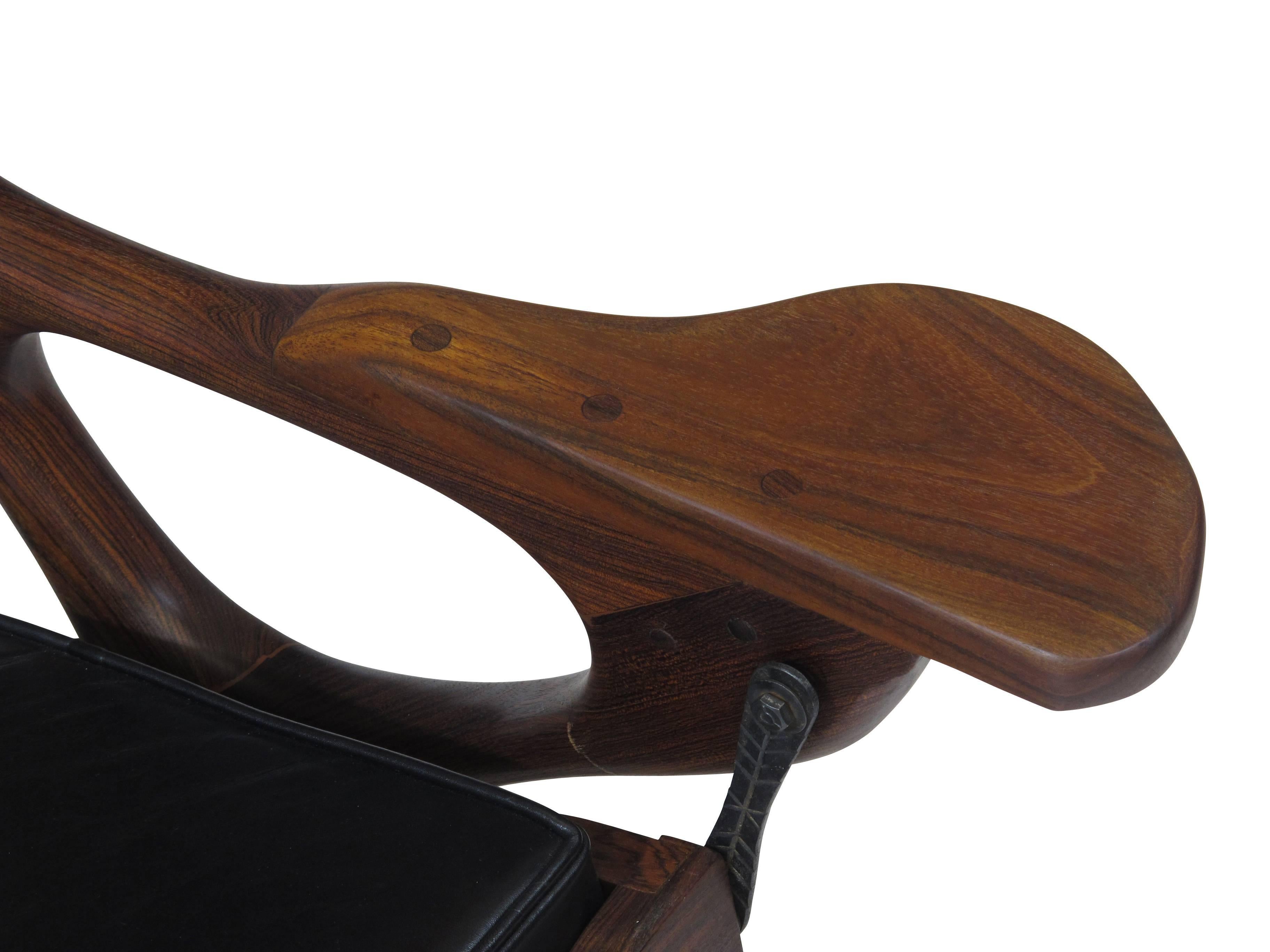20th Century Don Shoemaker Cocobolo Rosewood Swinger Chair