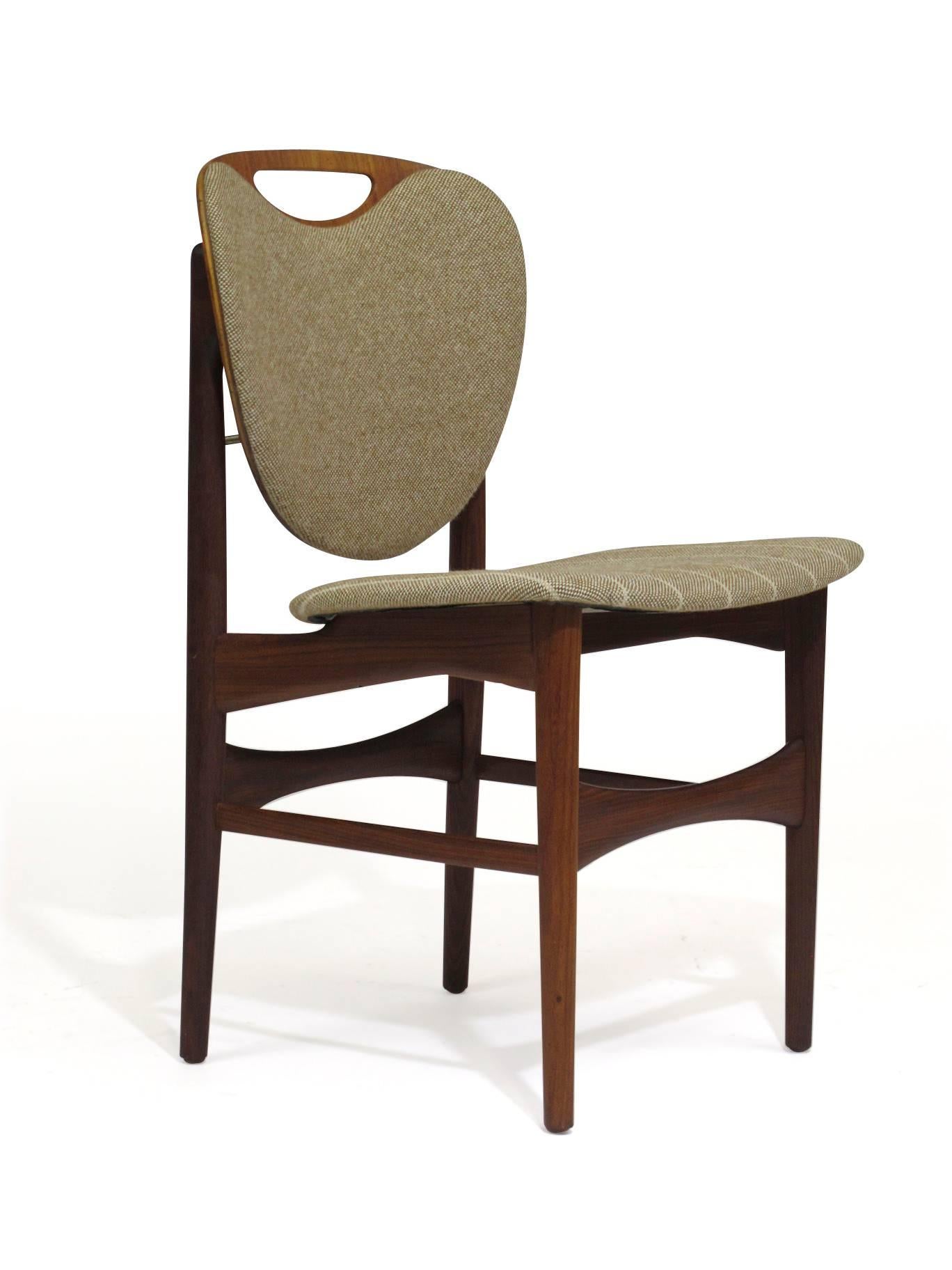 Danish Four Shield Back Teak Dining Chairs