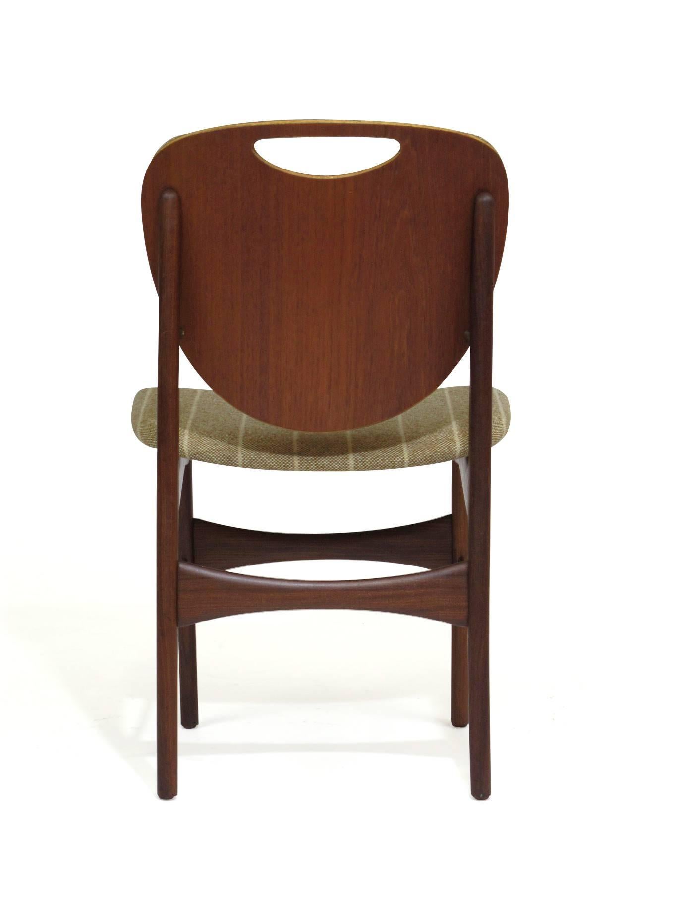 20th Century Four Shield Back Teak Dining Chairs