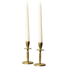 Vintage A pair of Mid century brass candle sticks, Kara Denmark