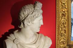 Italian Carrara Marble Bust of Apollo