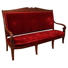 18th Century French Mahogany Sofa, George Jacob Manner, Circa 1796-1825
