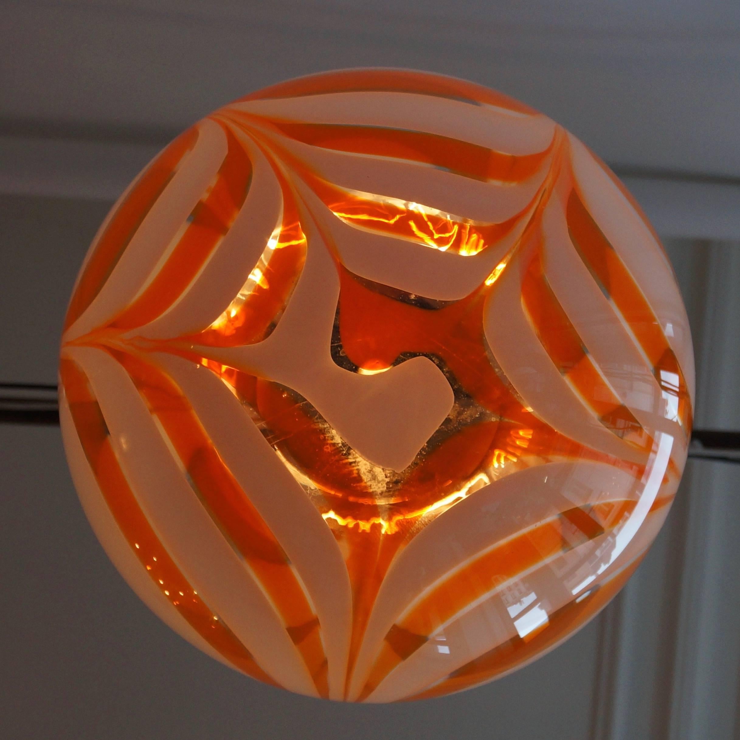 Lampe pendante en verre de Murano Bon état - En vente à Antwerp, BE