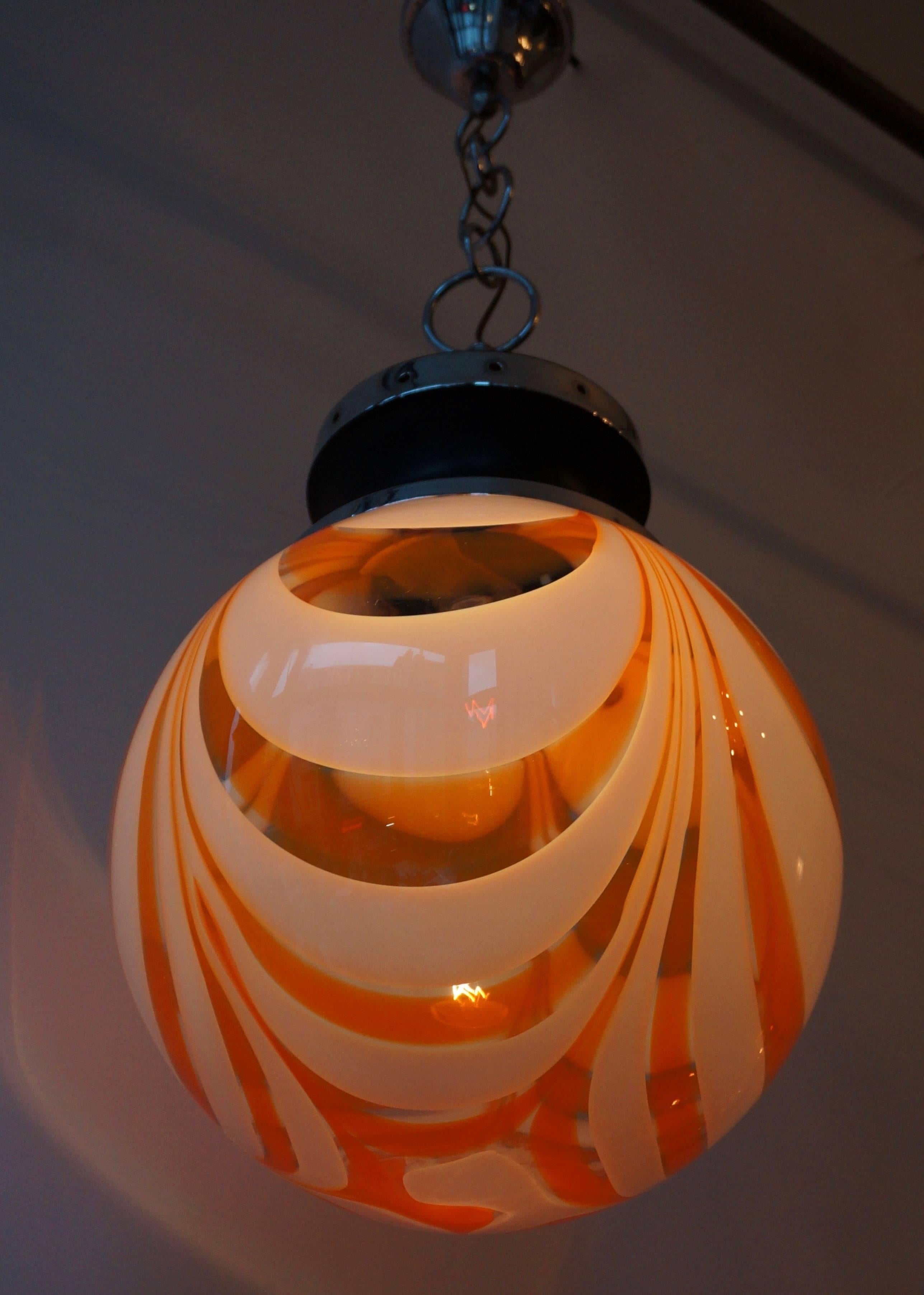 Lampe pendante en verre de Murano en vente 1