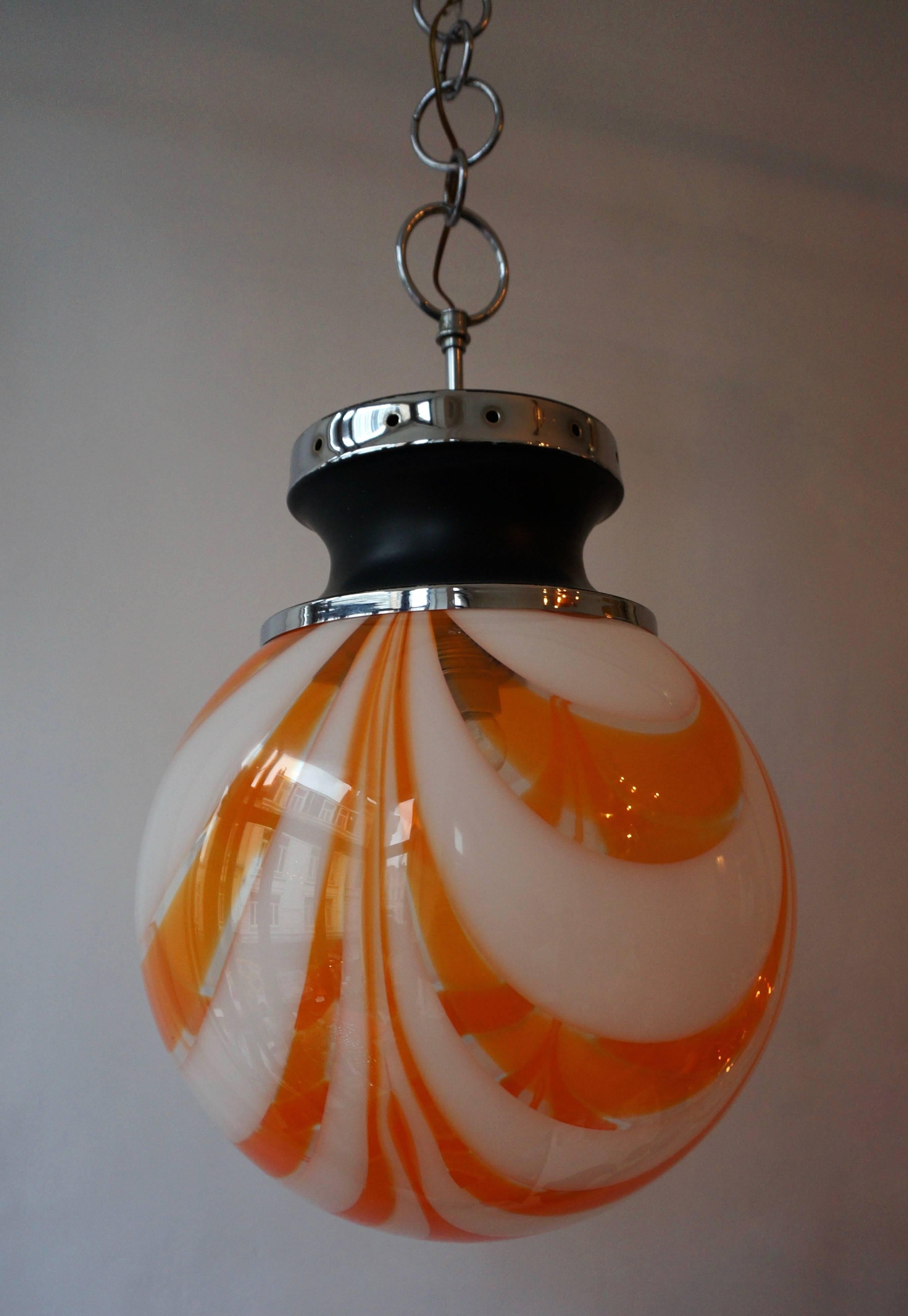 italien Lampe pendante en verre de Murano en vente