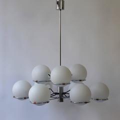 Murano Chandelier with Nine Glass Globes
