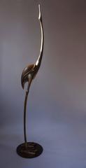 Elegant Large Brass Bird Sculpture
