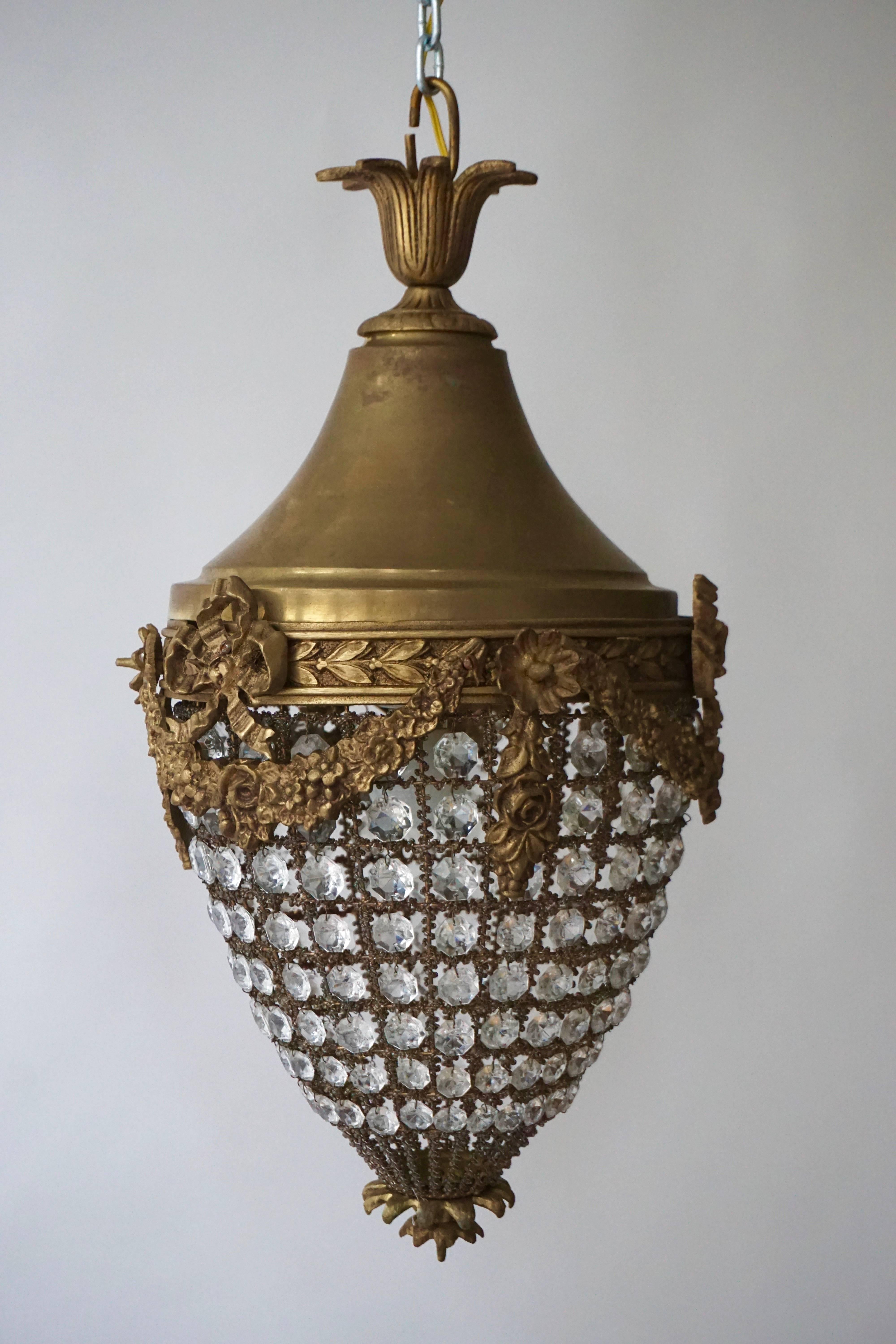 20th Century Pair of Vintage Brass Lanterns
