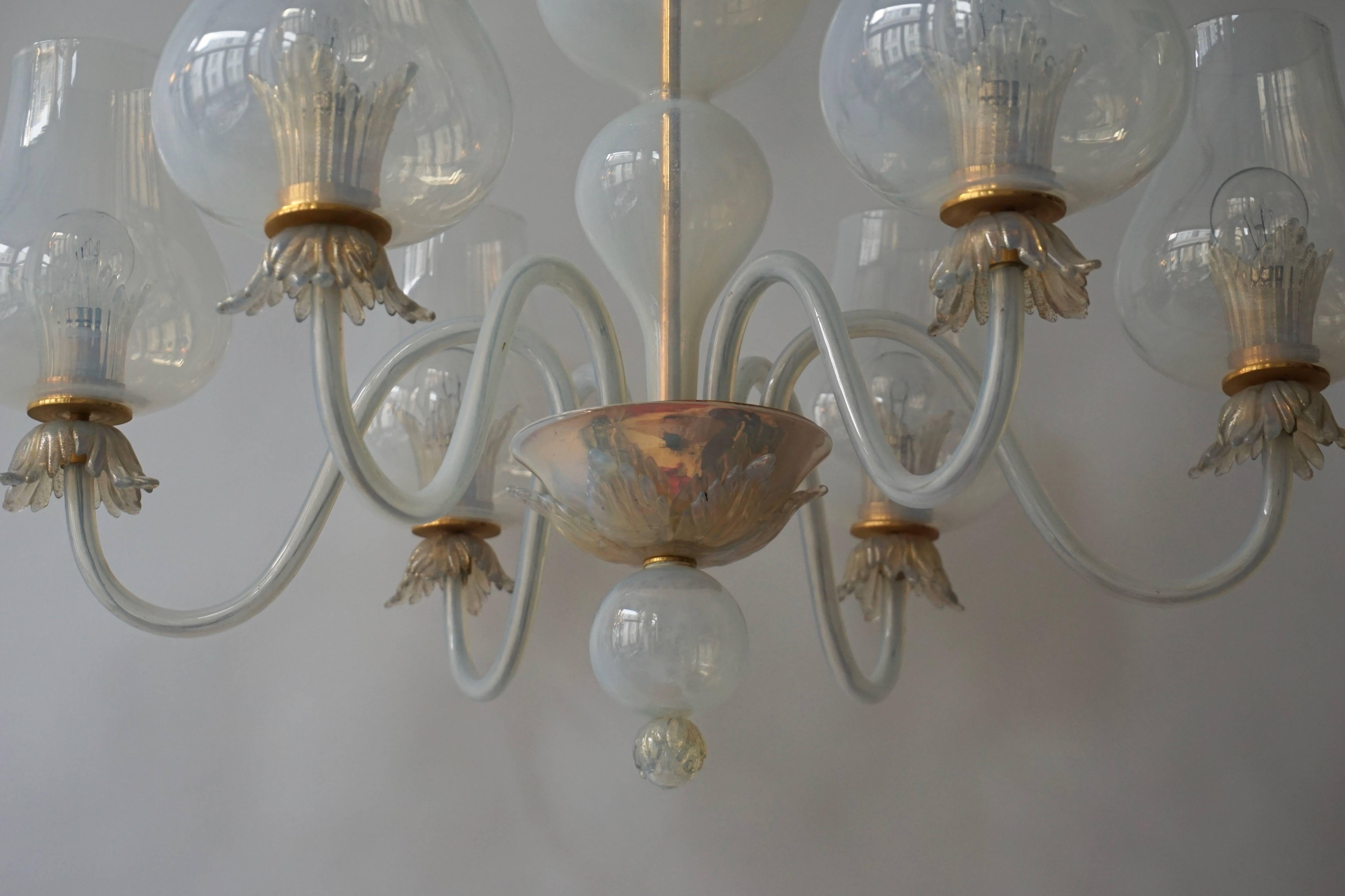 Italian Murano Glass Chandelier by Aldo Nason for Mazzega 2